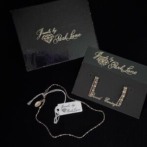 Vintage Jewels by Park Lane Gold Tone Necklace & Earrings Set - NWT with Box